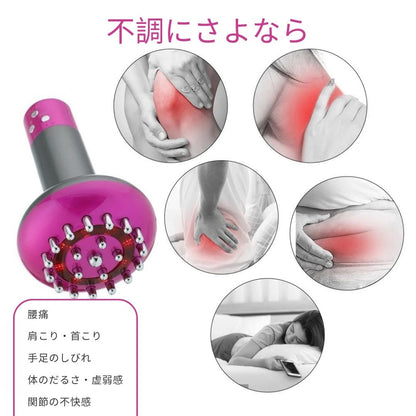 電気式 ガーシャ＆ボディケアブラシ（マイクロカレント）