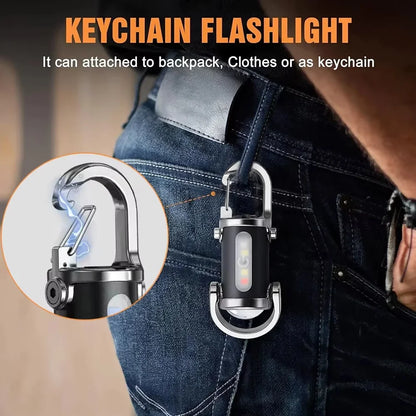 超小型 キーホルダーライト COB LED｜USB充電式・高輝度・防災/アウトドア対応