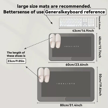 珪藻土バスマット 超吸水・速乾 滑り止め ソフトタイプ 足ふきマット バスルーム用