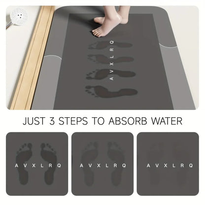 珪藻土バスマット 超吸水・速乾 滑り止め ソフトタイプ 足ふきマット バスルーム用